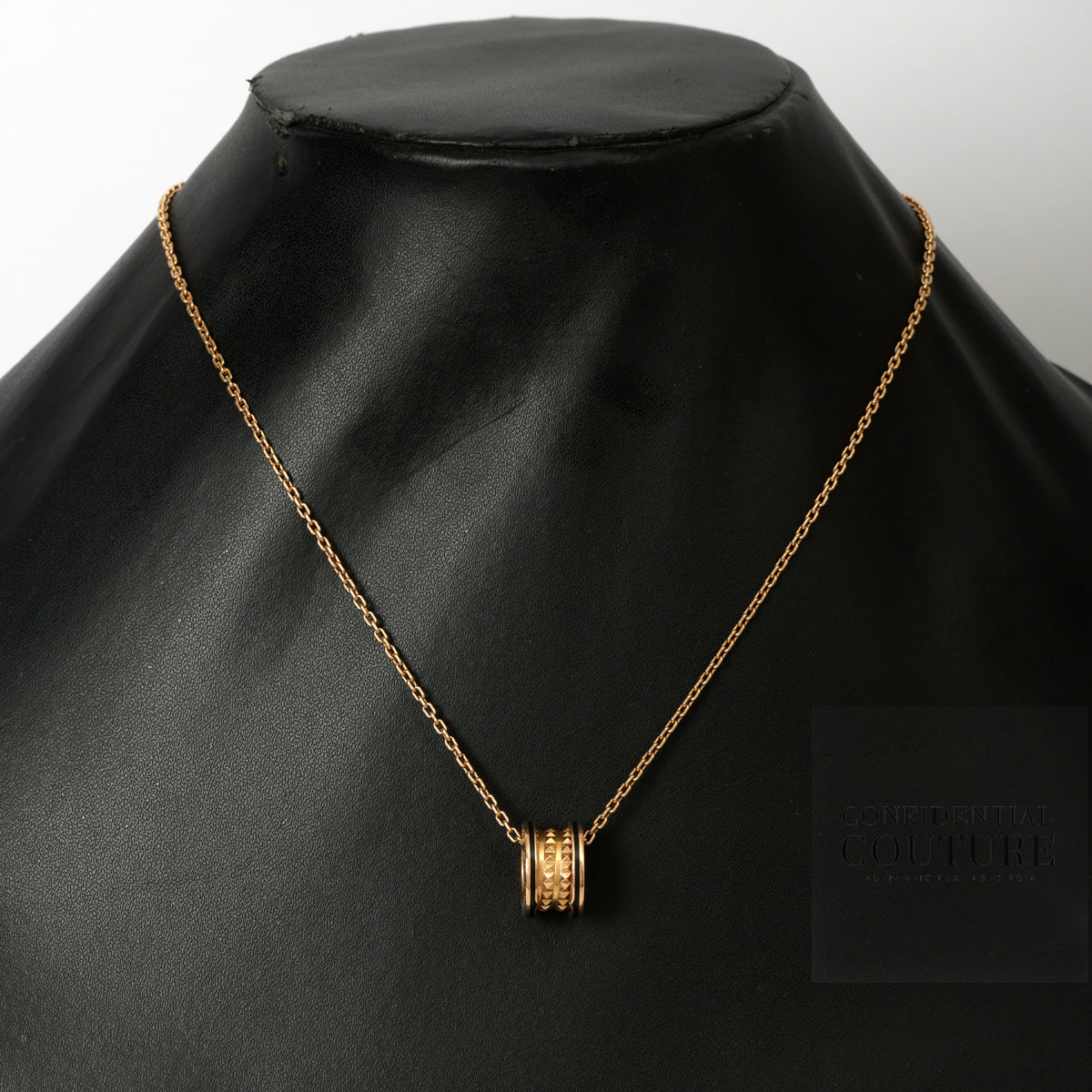 B.zero1 Rock Necklace 18 KT Rose Gold With Black Ceramic