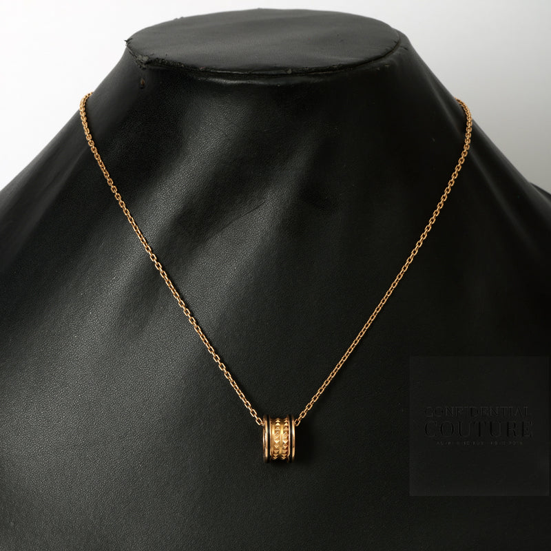 Women Bvlgari B.zero1 Rock Necklace 18 KT Rose Gold With Black Ceramic