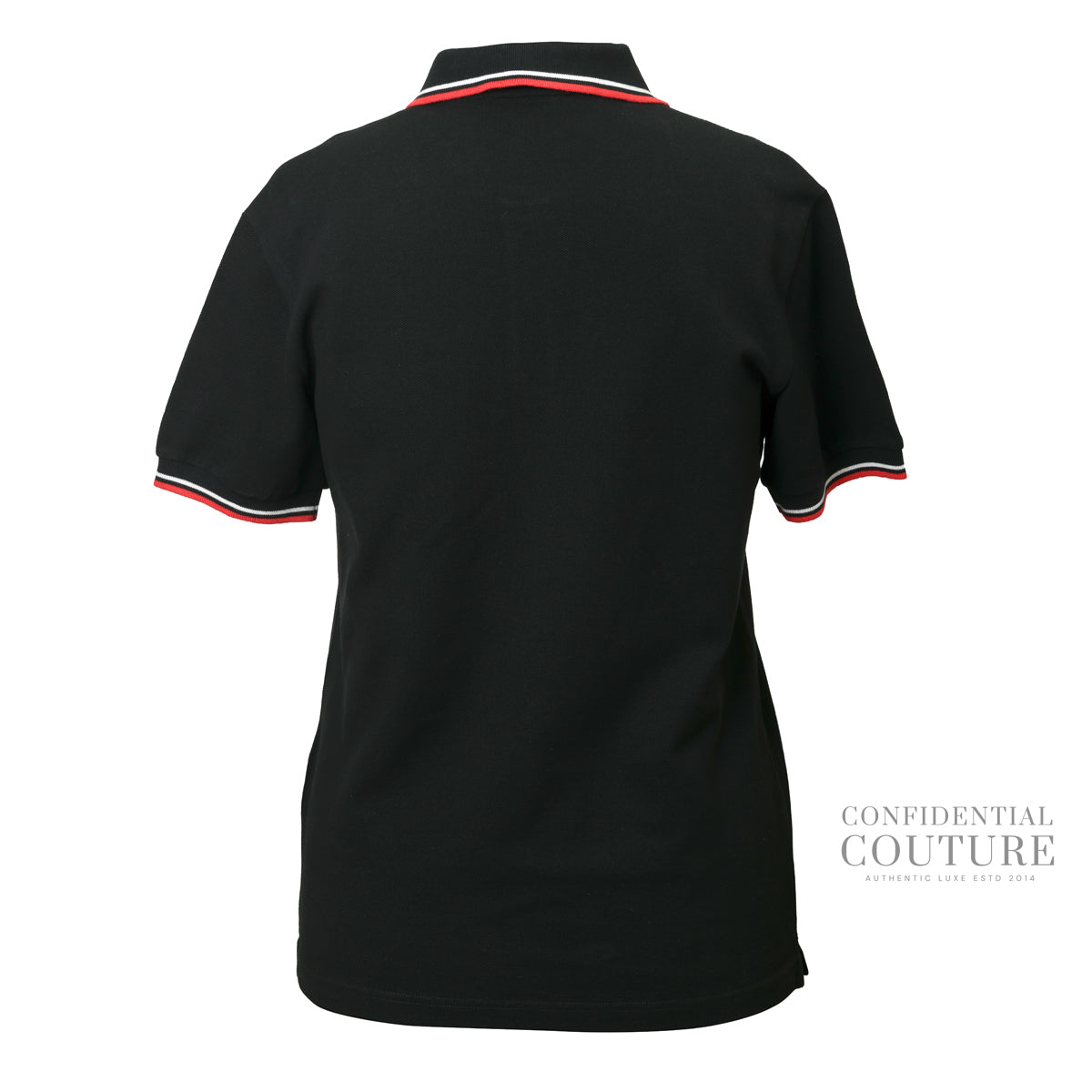 Prada Black Polo Neck Tshirt For Men- M – Confidential Couture Prada Black Polo Neck Tshirt For Men- M – Confidential Couture