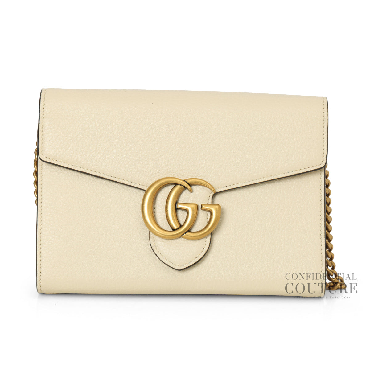 Ivory GG Marmont Mini Chain Bag