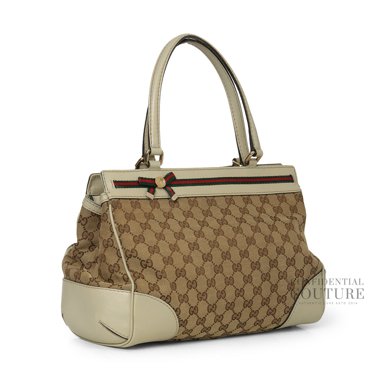 Ivory/Ebony GG Canvas Mayfair Tote Bag