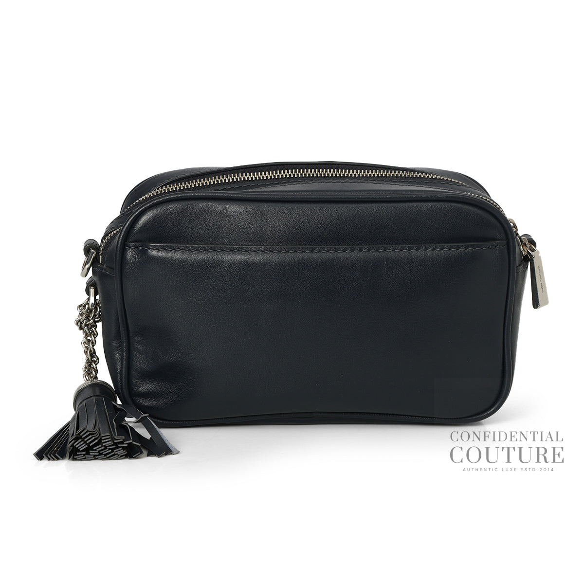 Hudson Logo Stripes Leather Crossbody Bag