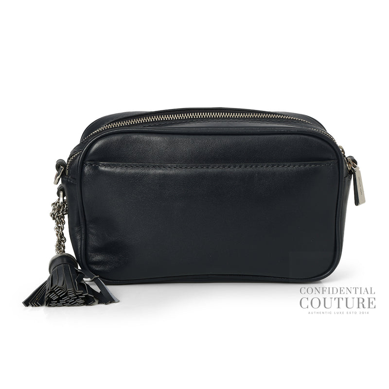 Women Michael Kors Hudson Logo Stripes Leather Crossbody Bag