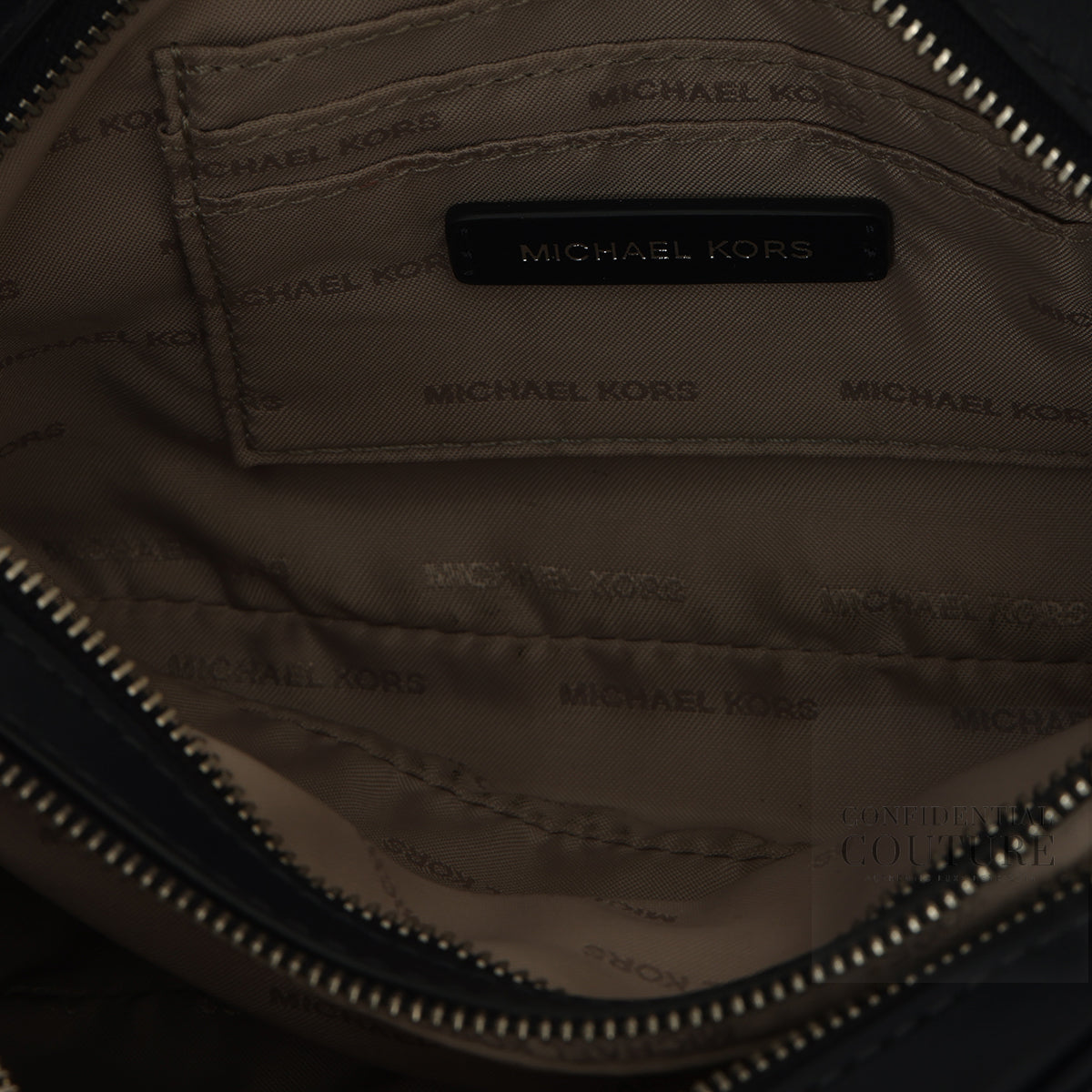 Hudson Logo Stripes Leather Crossbody Bag
