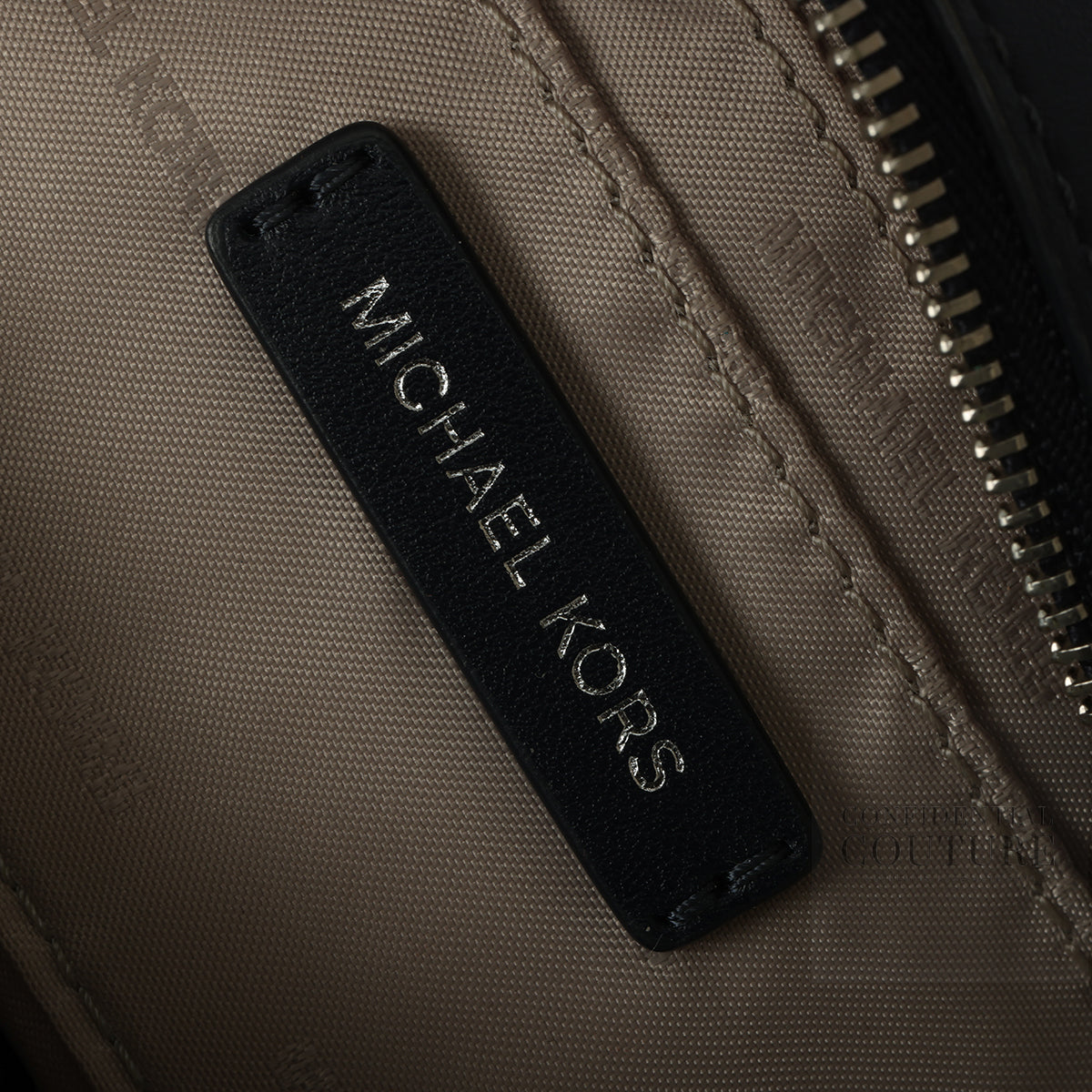 Hudson Logo Stripes Leather Crossbody Bag