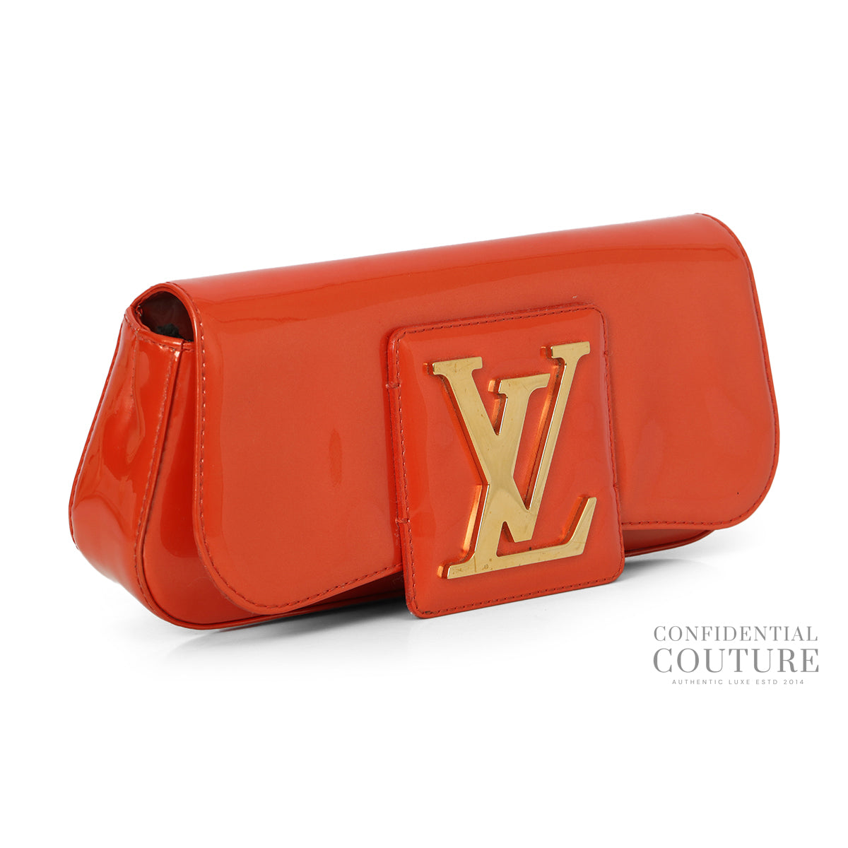 Pochette Sobe Red Patent Leather Clutch