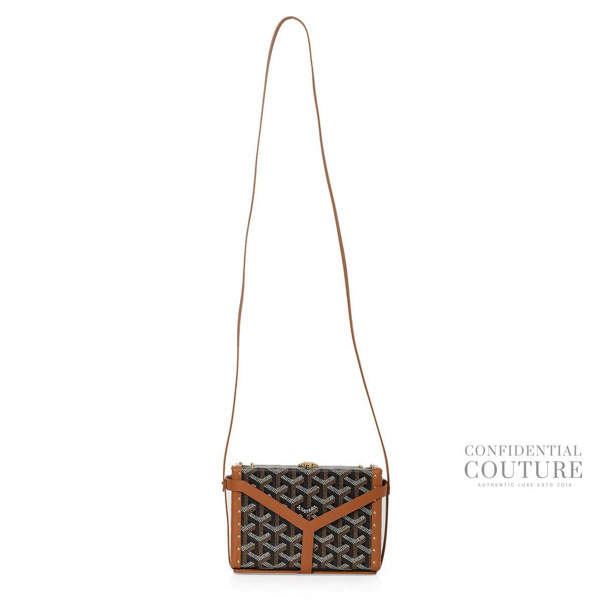 Minaudière Trunk Bag Black & Tan Crossbody
