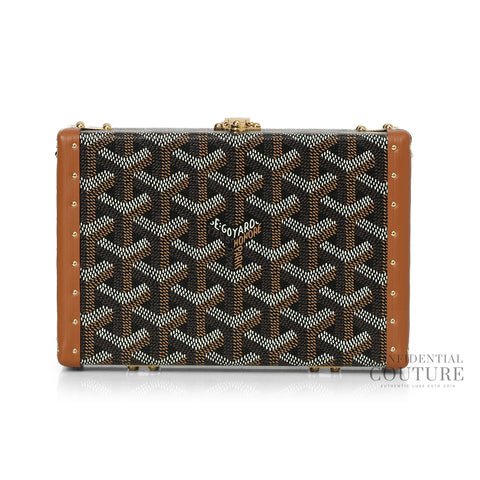 Minaudière Trunk Bag Black & Tan Crossbody