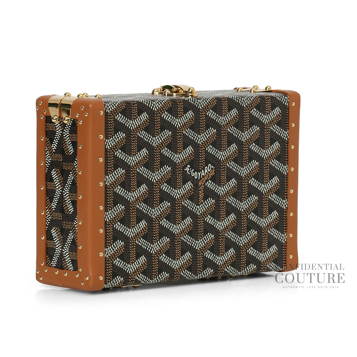 Minaudière Trunk Bag Black & Tan Crossbody