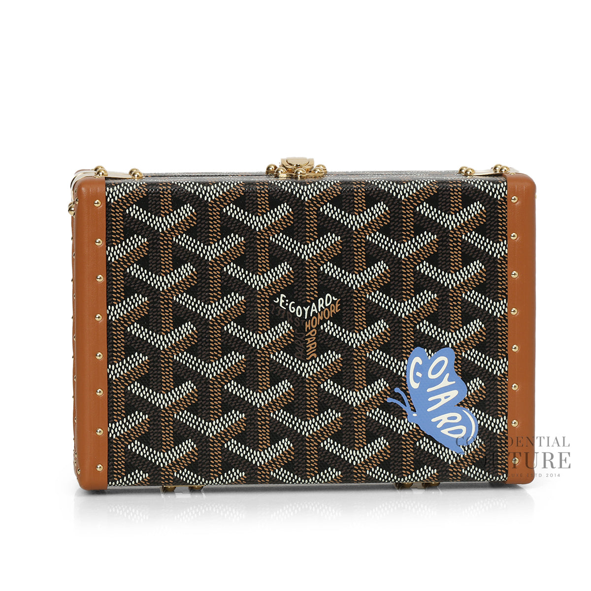 Minaudière Trunk Bag Black & Tan Crossbody