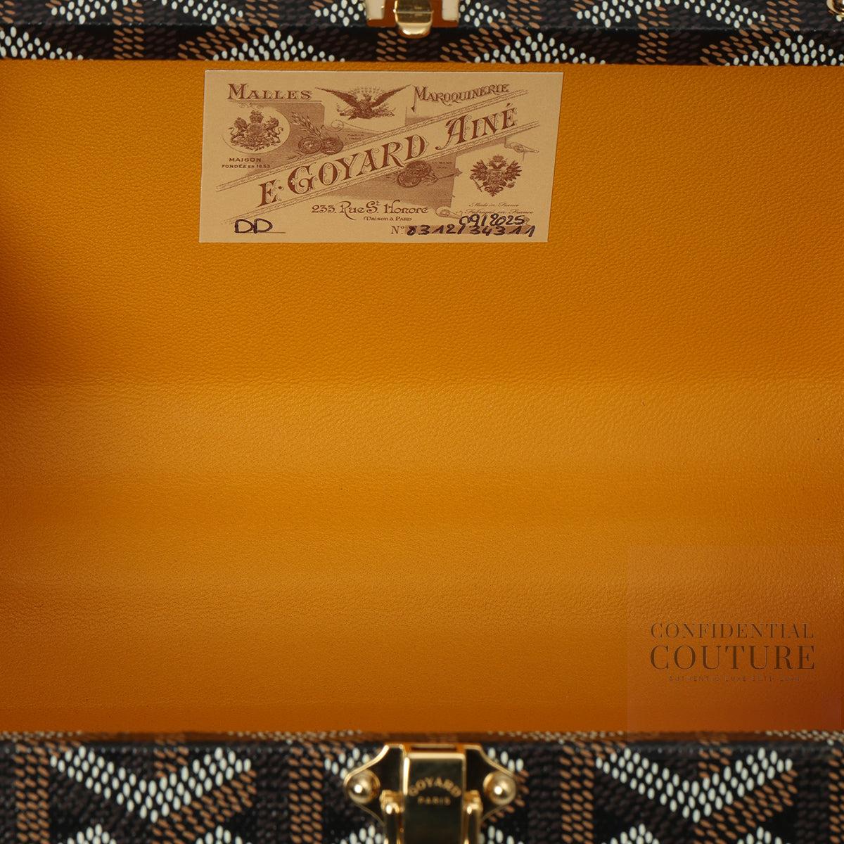 Minaudière Trunk Bag Black & Tan Crossbody