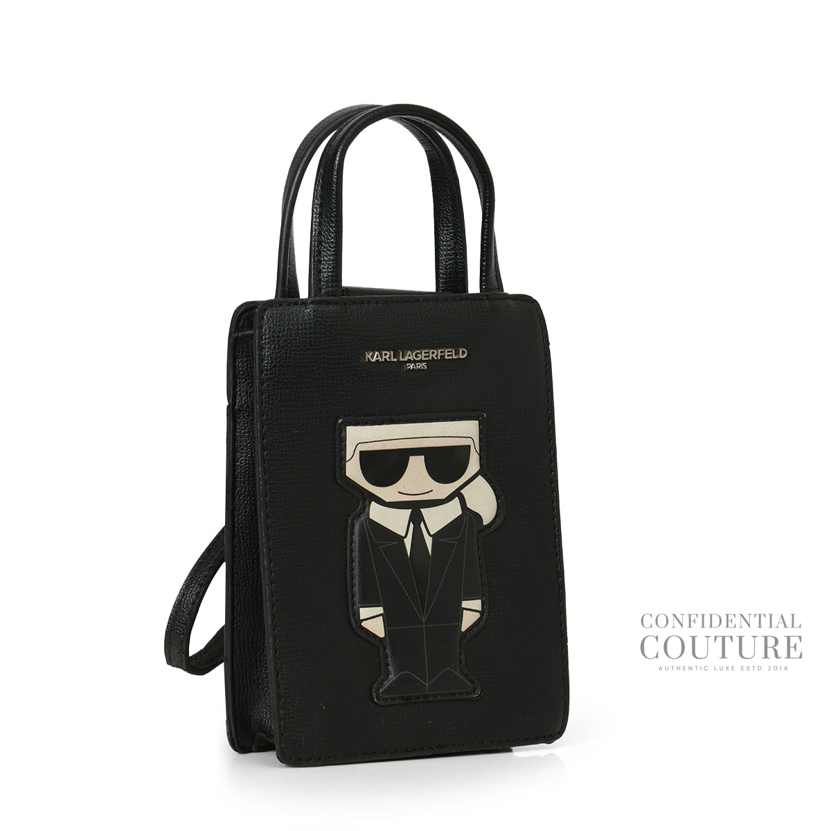 Paris Maybelle Phone Black Crossbody Bag