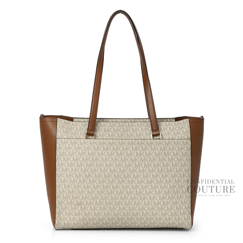 Michael Kors Maisie Large Logo 3-in-1 White Monogram Tote Bag