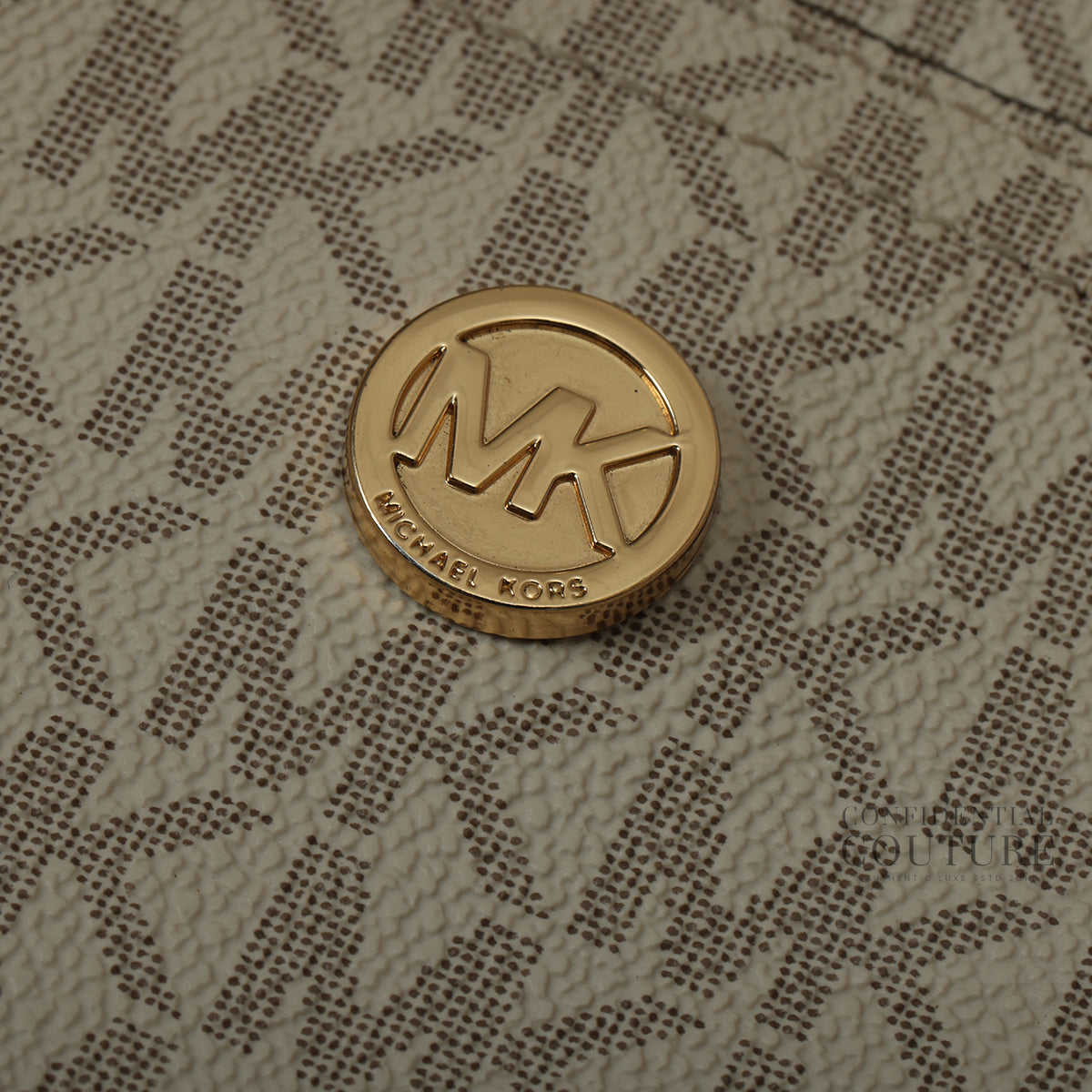 Maisie Large Logo 3-in-1 White Monogram Tote Bag
