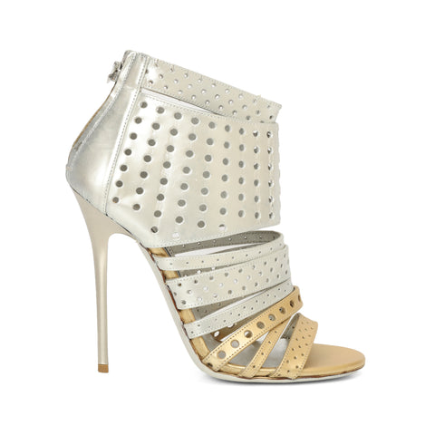 Leather Colorblock Pattern Pumps Size 36.5