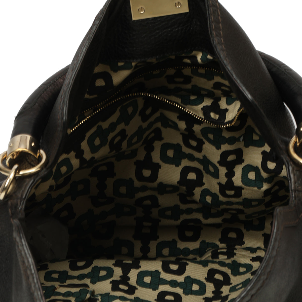 Indy Bamboo Handle Black Hobo Bag