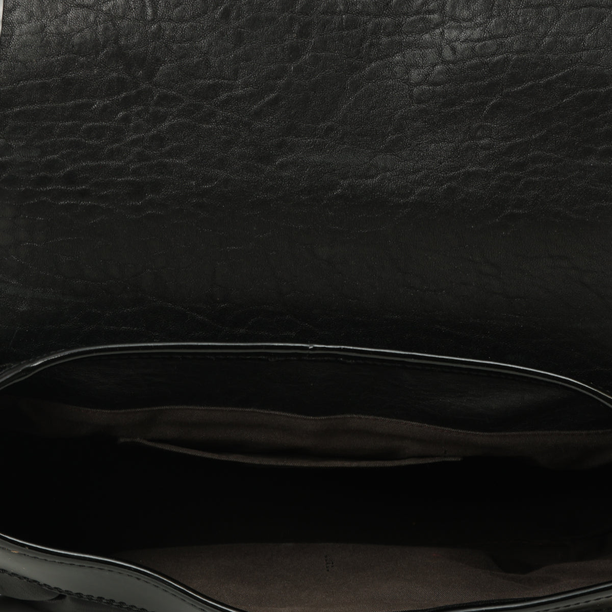 Black Leather B Bag One Size