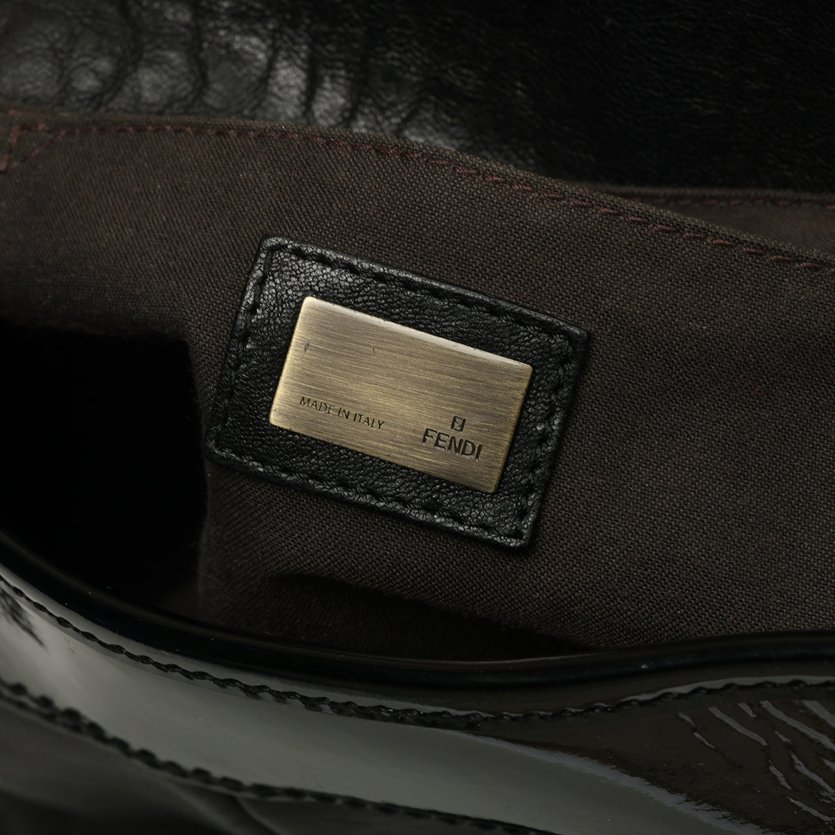 Black Leather B Bag One Size