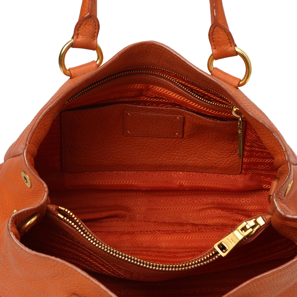Shop Pre-Loved Prada Vitello Diano Leather Tote 100% Authentic