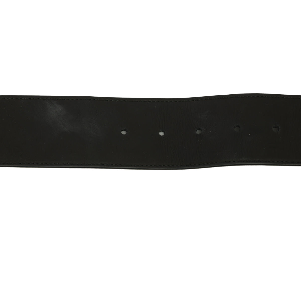 Black Leather Wide Buckle Belt Size: 30