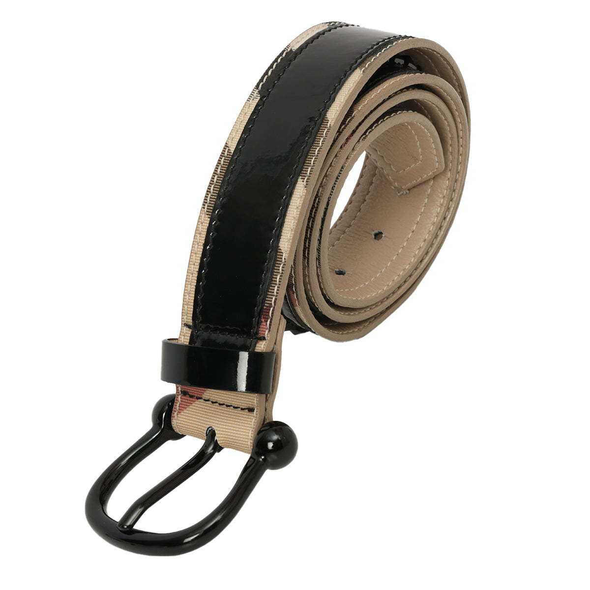 Monogram Black Patent Leather Belt Size: 36