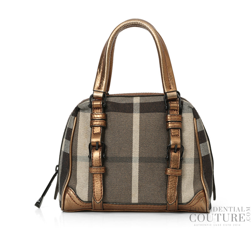 Women pre loved Burberry Burberry Black/Beige Check Sophie Bowler Bag