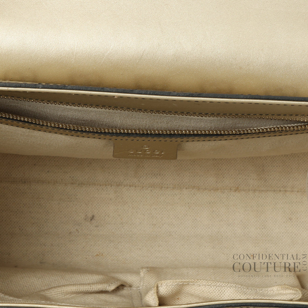 Gold Guccissima Leather Large Emily Chain Shoulder Bag