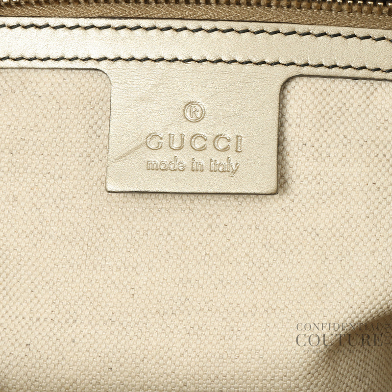 Gold Guccissima Leather Large Emily Chain Shoulder Bag
