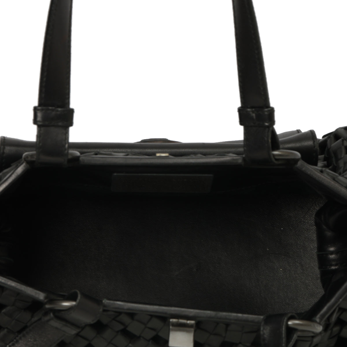 Intrecciato Leather Frame Satchel One Size