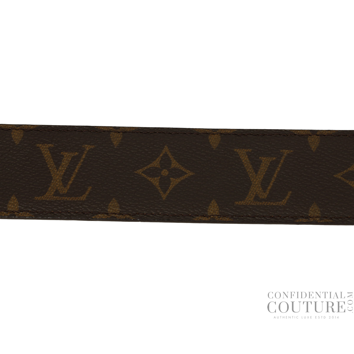 LV Monogram Round Buckle Belt- 36