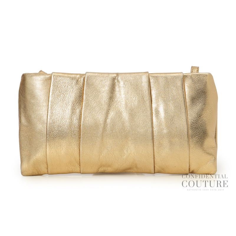 Metallic Pebbled Leather Wristlet