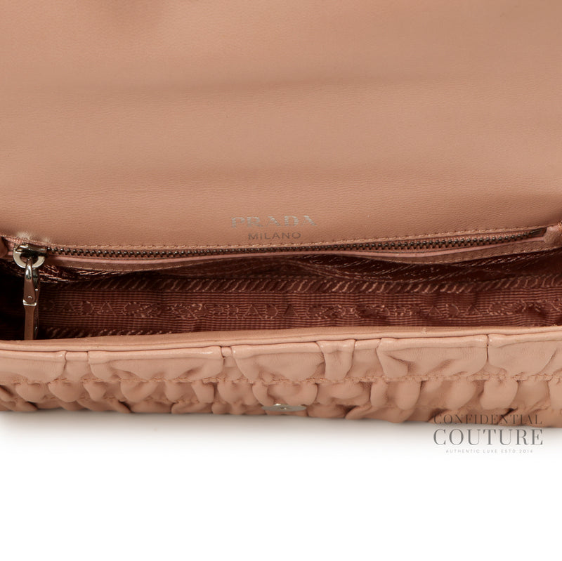 Gaufre Chain Flap Nappa Shoulder Bag