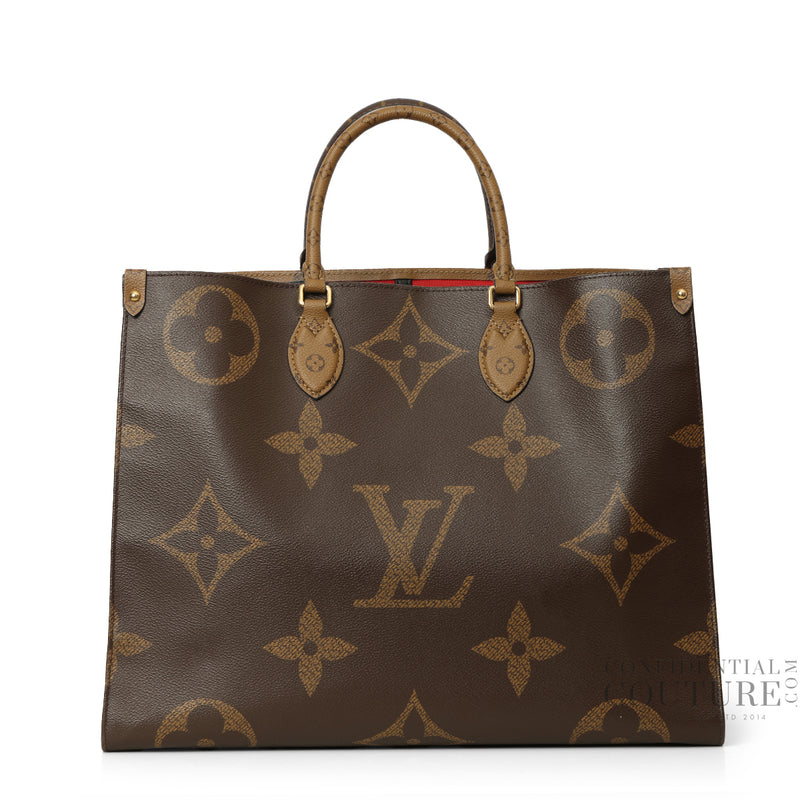 Louis Vuitton On-The-Go GM Monogram Reverse Canvas Tote Bag