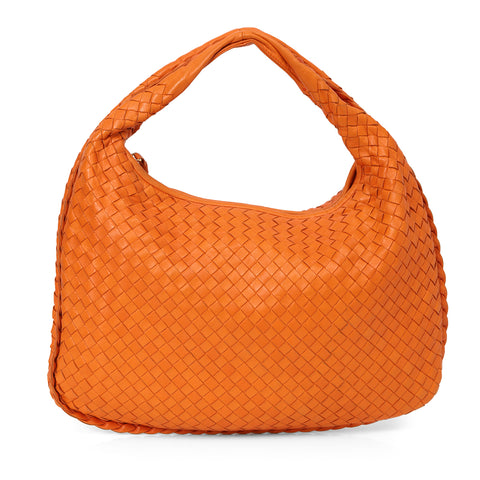 Intreciato Leather Medium Hobo Bag