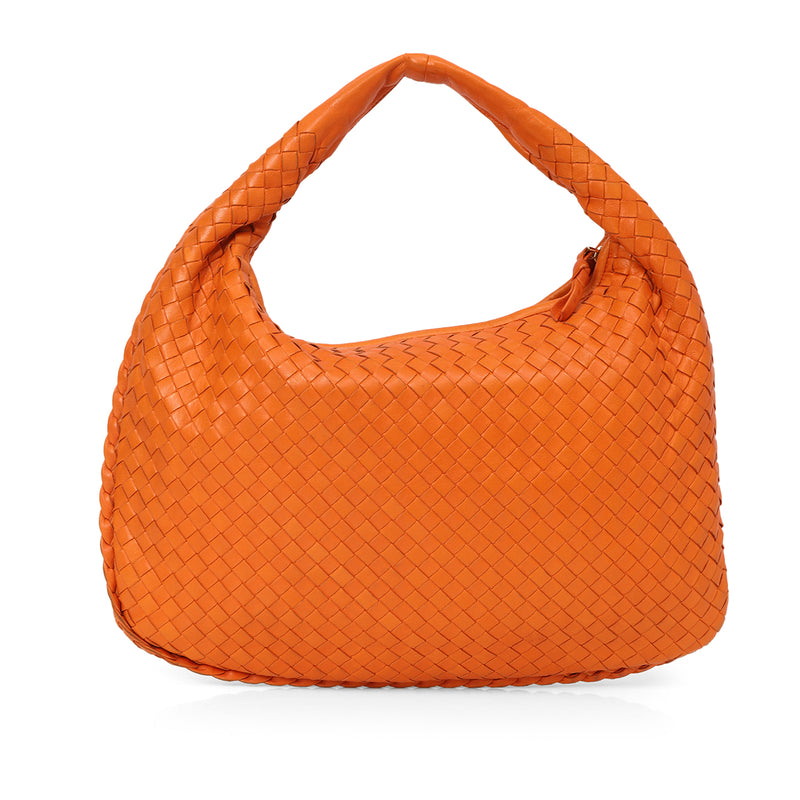 Intreciato Leather Medium Hobo Bag