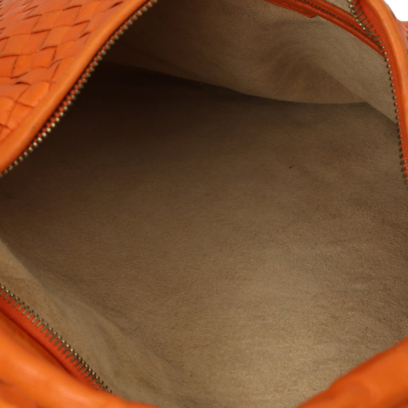 Intreciato Leather Medium Hobo Bag