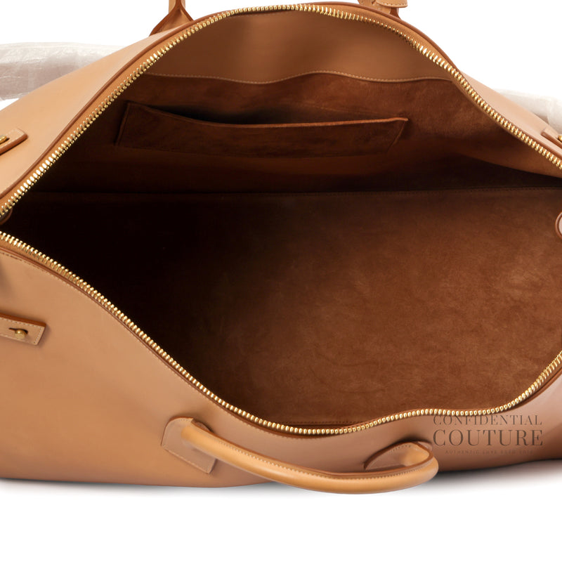Beige Sac de Jour Duffle 48h leather weekend Bag