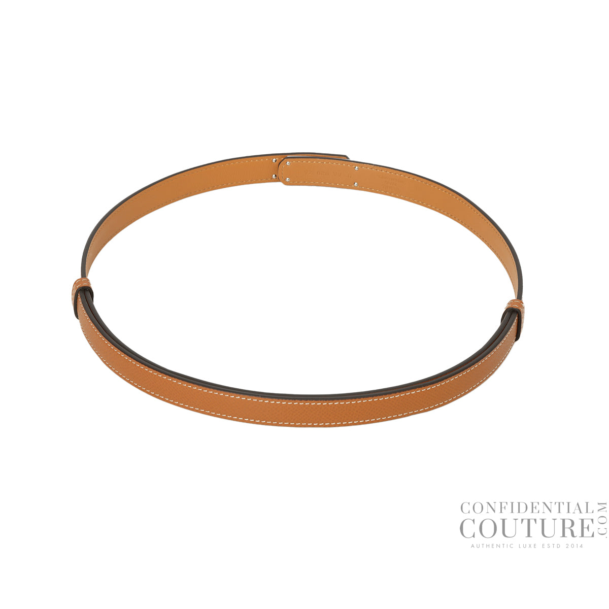 Kelly 18 Veau Epsom Leather Gold Belt With Silver Hardware