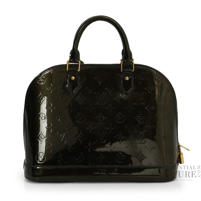 Green Patent Leather Monogram Alma MM Bag