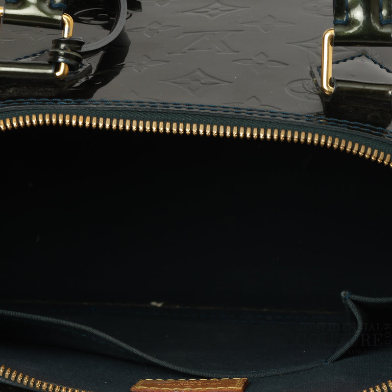Green Patent Leather Monogram Alma MM Bag