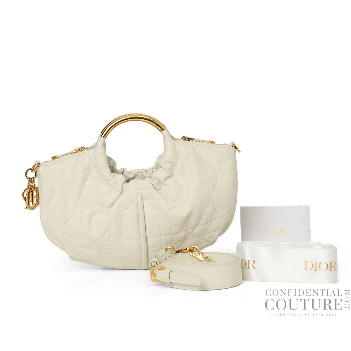White Cannage Walk In Dior Bag