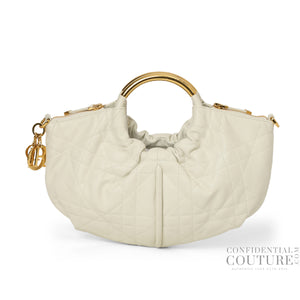 White Cannage Walk In Dior Bag