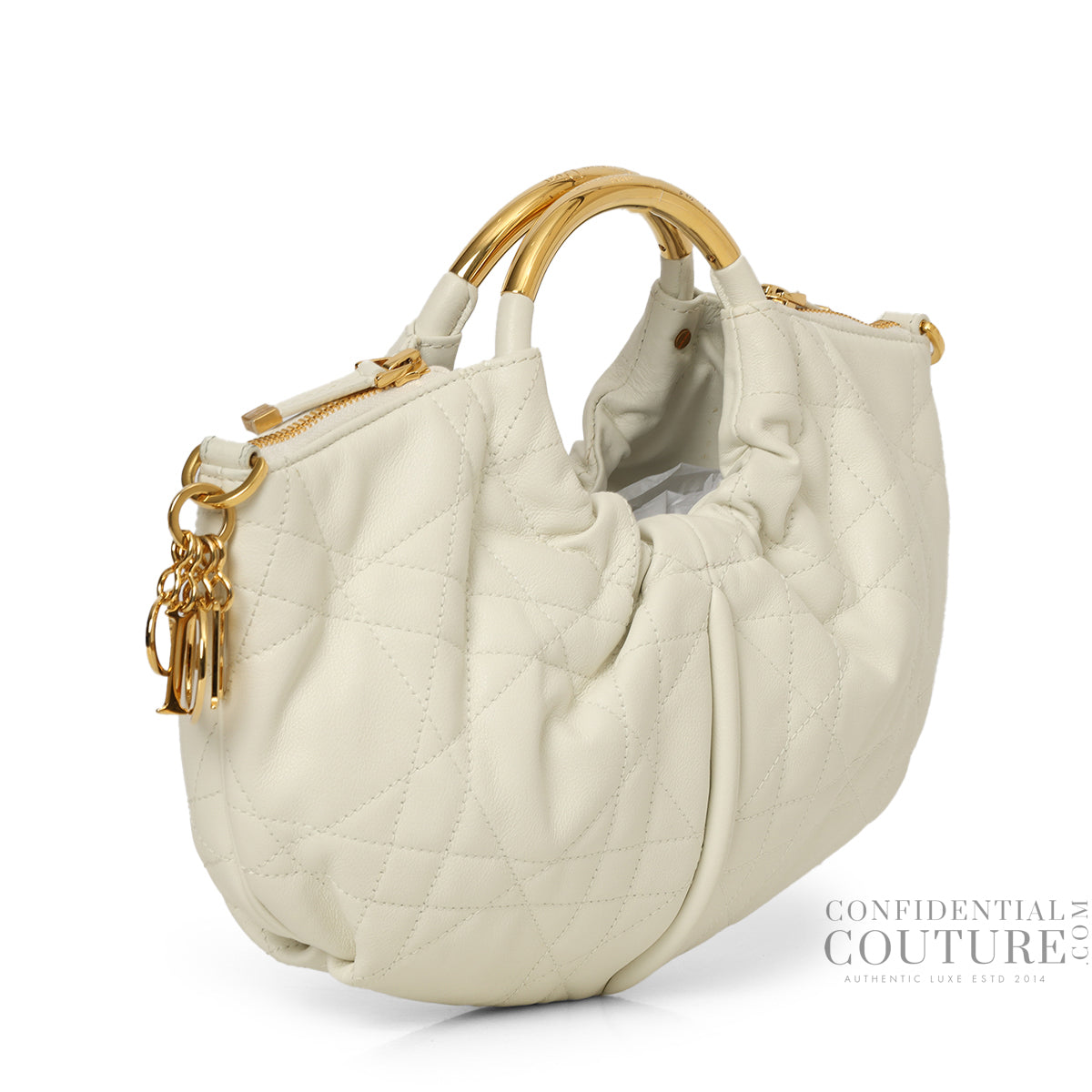 White Cannage Walk In Dior Bag
