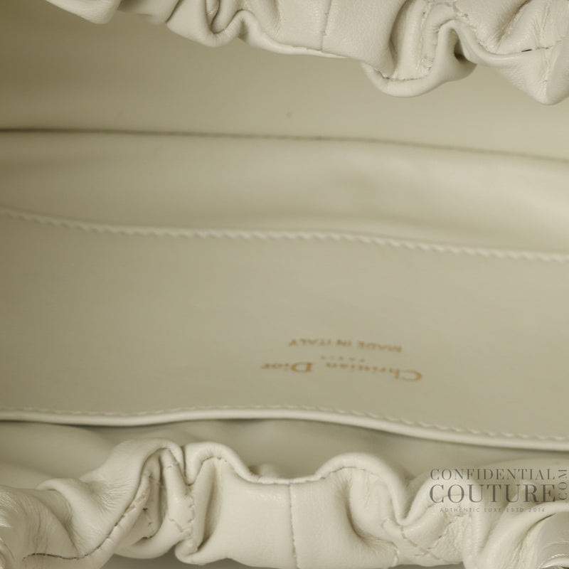 Women Christian Dior White Cannage Walk In Dior Bag