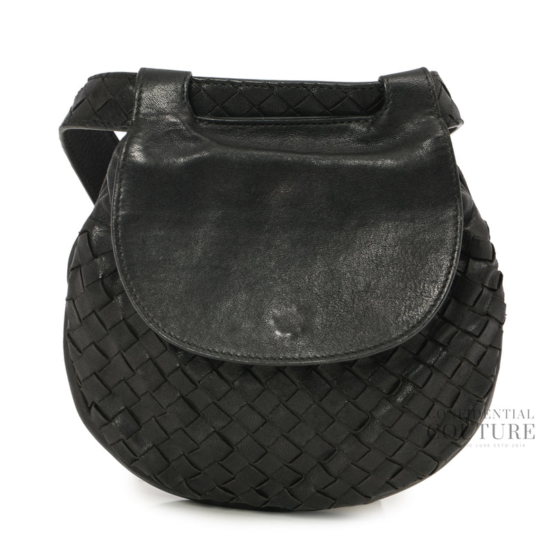 Intrecciato Nappa Leather BlackWaist Bag