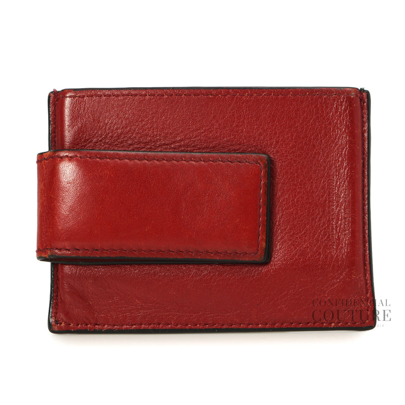 Black/Red Gancini Credit Card Holder