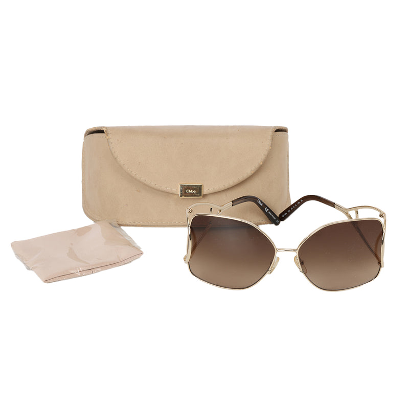 Chloe Jackson Brown Square Sunglasses