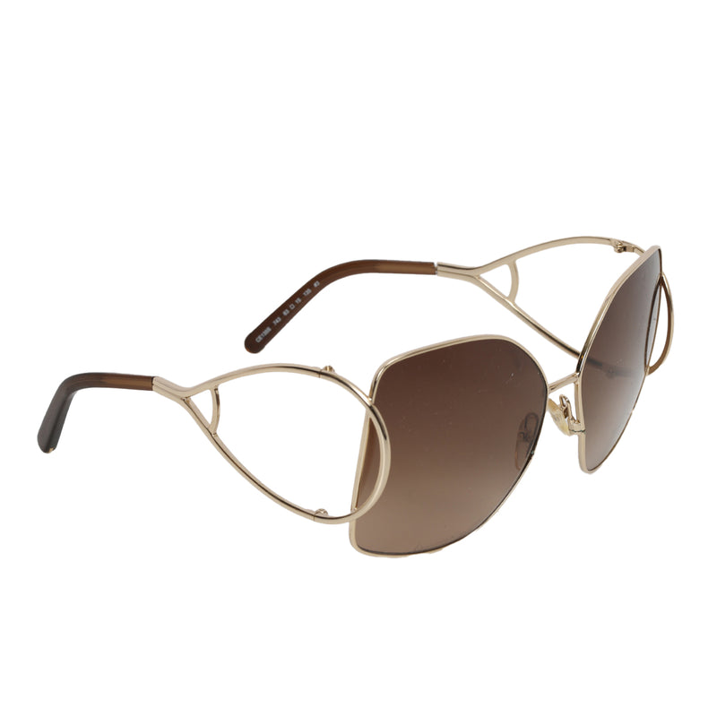 pre-loved Chloe Jackson Brown Square CE135S 743 63 O15 135 #3 Sunglasses