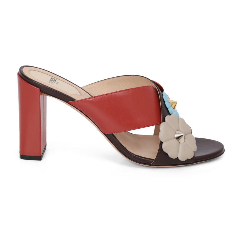Pre-loved Fendi Multicolor Flowerland Slide Sandals- 40