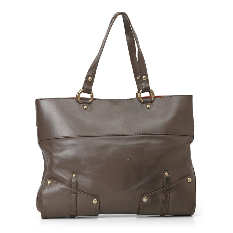 Pre-loved Versace Grey Naomi Leather Satchel One Size